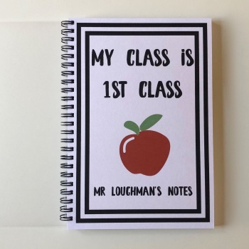 Teachers notebook (apple) block font