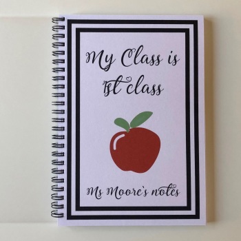 Teachers notebook (apple) cursive font