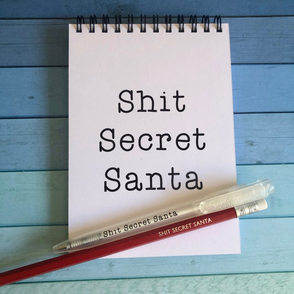 Shit Secret Santa Notebook, Pencil & Pen set