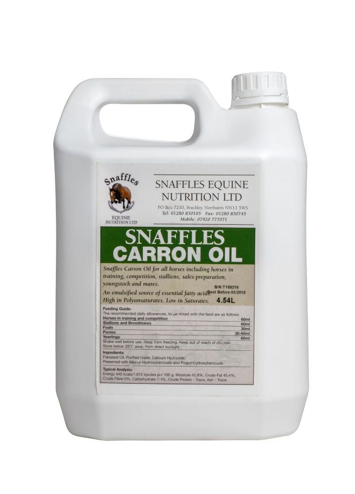Snaffles Carron Oil - 4.5Litres - CLICK TO BUY