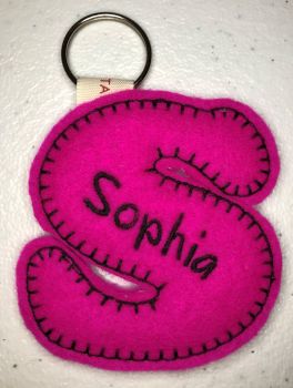 'S' Letter Personalised Keyring