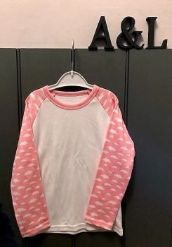 Pink Cloud Print Pyjama Set Size 3 -4 Years