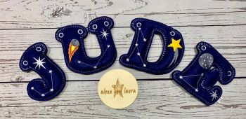 'Constellations' Stuffed Felt Name Banner / Bunting  Personalised