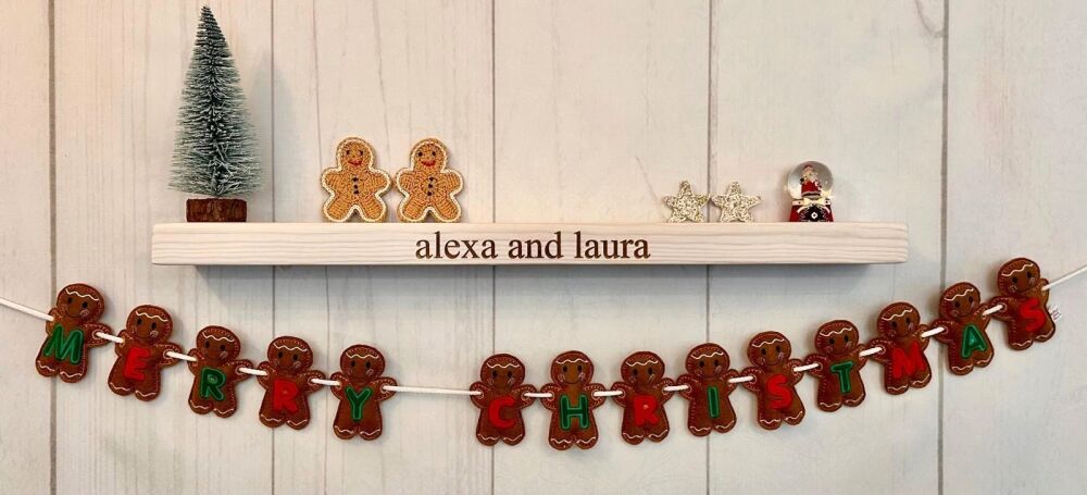 *Merry Christmas Stuffed Banner 10cm / 4 inch Tall *