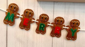 *Merry Christmas Stuffed Banner 10cm / 4 inch Tall *