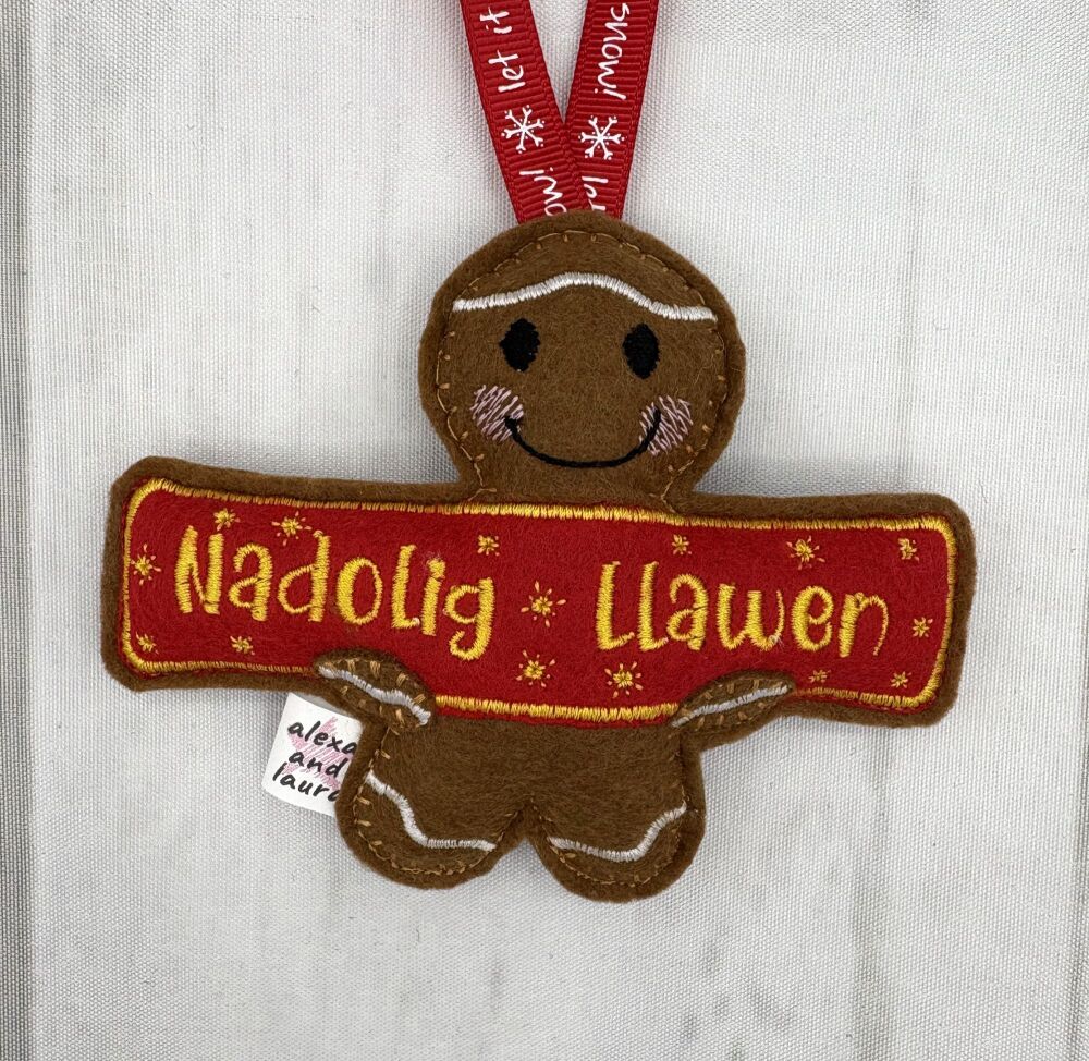 Merry Christmas Banner - Welsh