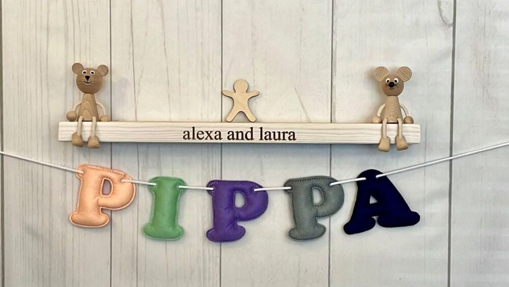 'Plain' Stuffed Felt Name Banner / Bunting