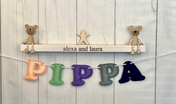 'Plain' Stuffed Felt Name Banner / Bunting