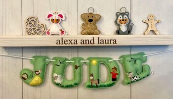 'Farm' Stuffed Felt Name Banner / Bunting