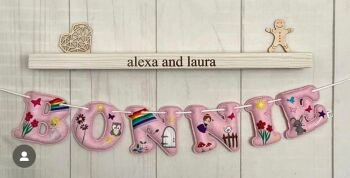 'Fairies' Stuffed Felt Name Banner / Bunting