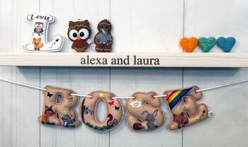 'Woodland' Stuffed Felt Name Banner / Bunting