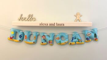 'Under the Sea B' Stuffed Felt Name Banner / Bunting