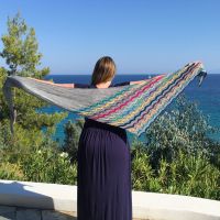 Shawl Knitting Pattern for Mini Skeins - Shorelines Shawl