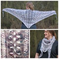 Shawl Knitting Pattern for Sport Yarn - The Beekeeper Shawl