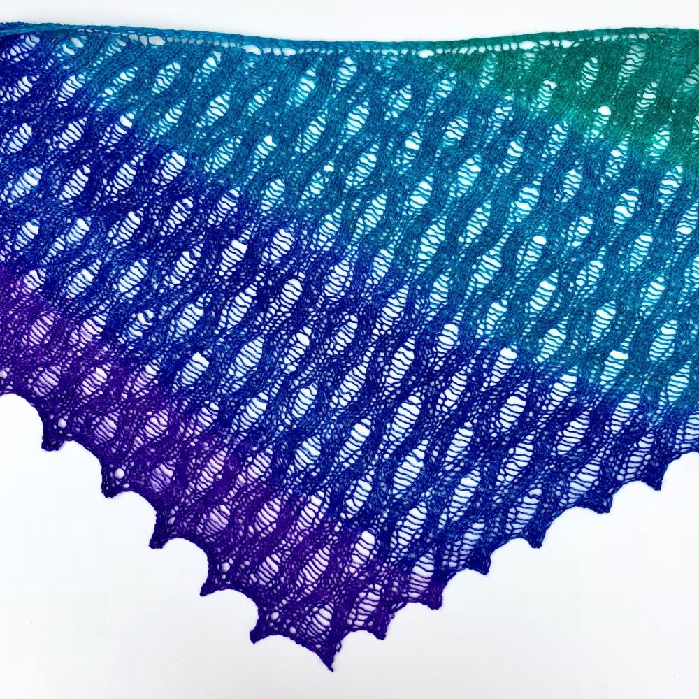 One Skein Shawl Knitting Kit - Upstream (Choose Your Yarn)