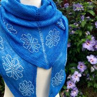 Shawl Knitting Pattern with Beads - In Bloom Shawl