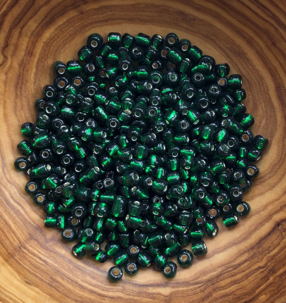 Forest Green - Size 6 Glass Rocaille Beads