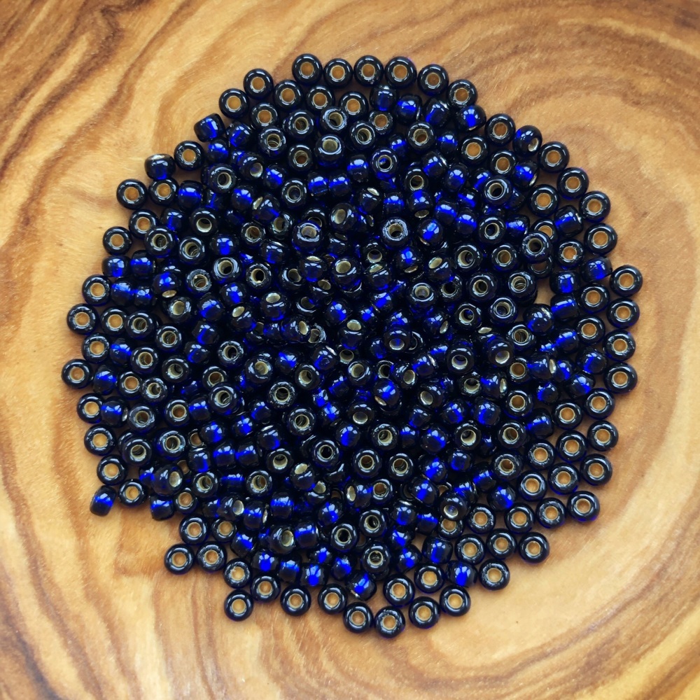 Navy Blue (Silver Lined) - Size 8 Miyuki Seed Beads