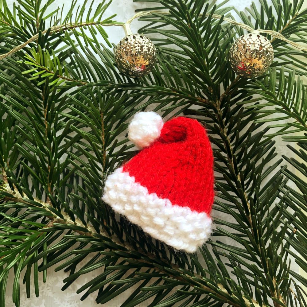 knitted christmas hat