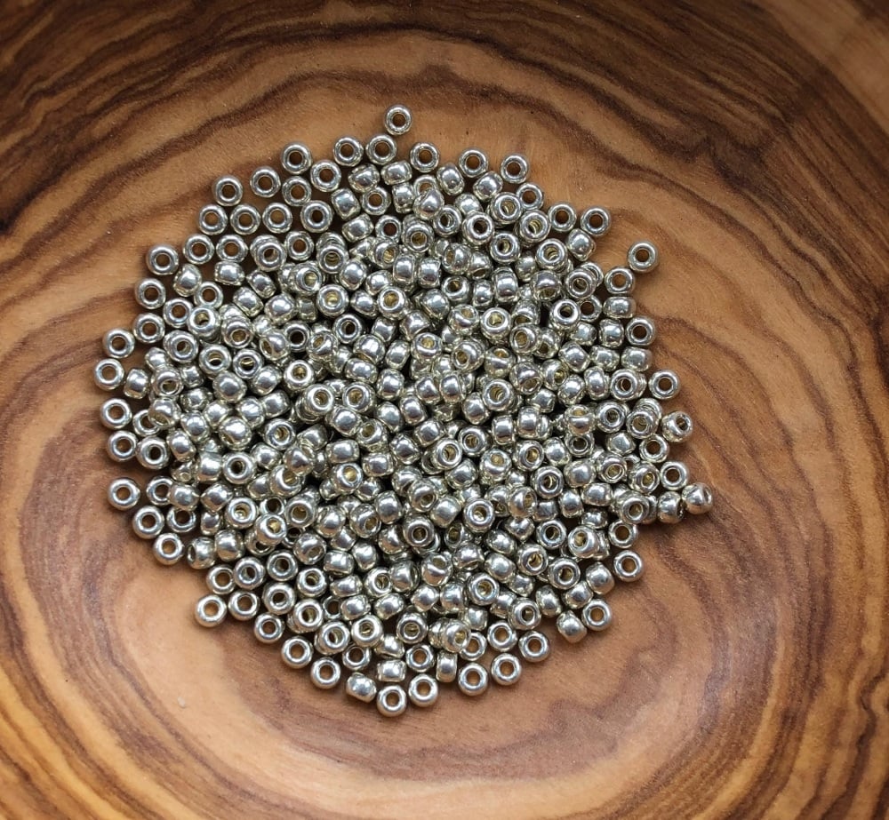 Silver - Size 8 Miyuki Seed Beads