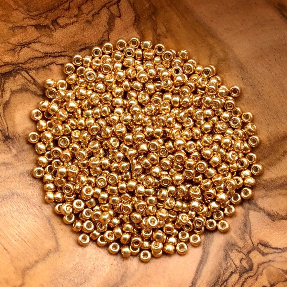 Bright Gold - Size 8 Miyuki Seed Beads