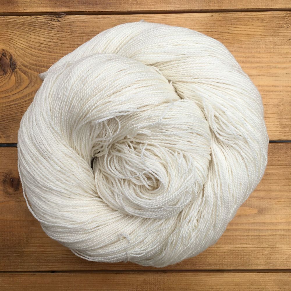 Lace Yarn - Merino and Silk - Undyed Yarn (Undyed)