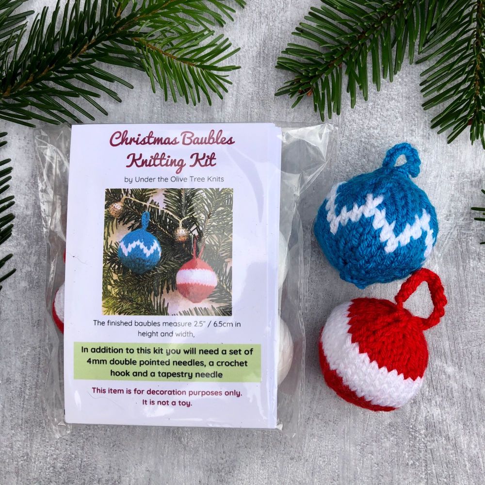 Christmas Baubles - Knitting Kit