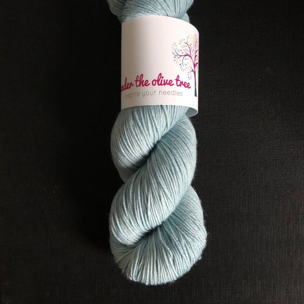 Pale blue yarn