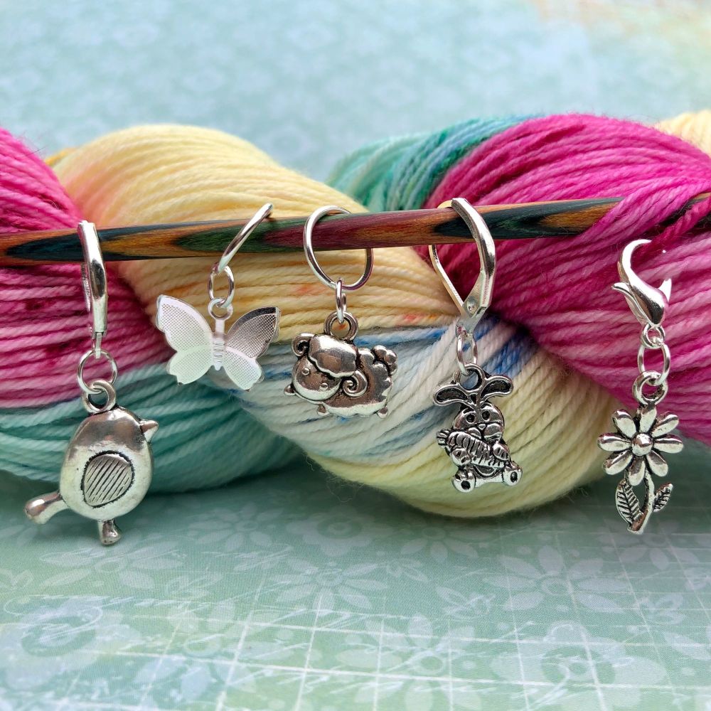 MYSTERY GRAB BAG, Knitting Stitch Markers, Progress Keepers, Stitch Marker  Grab Bag, Spring Stitch Markers, Summer Stitch Markers, Crochet 