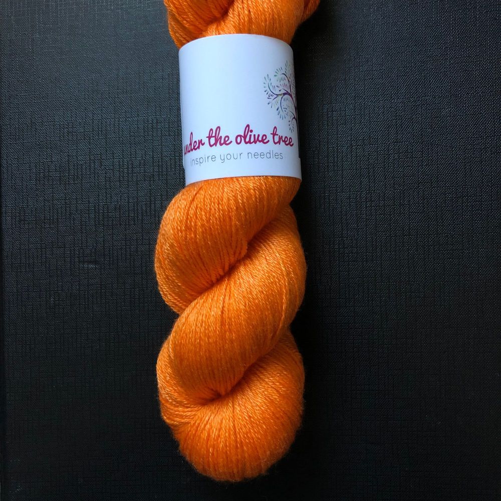 Neon orange yarn