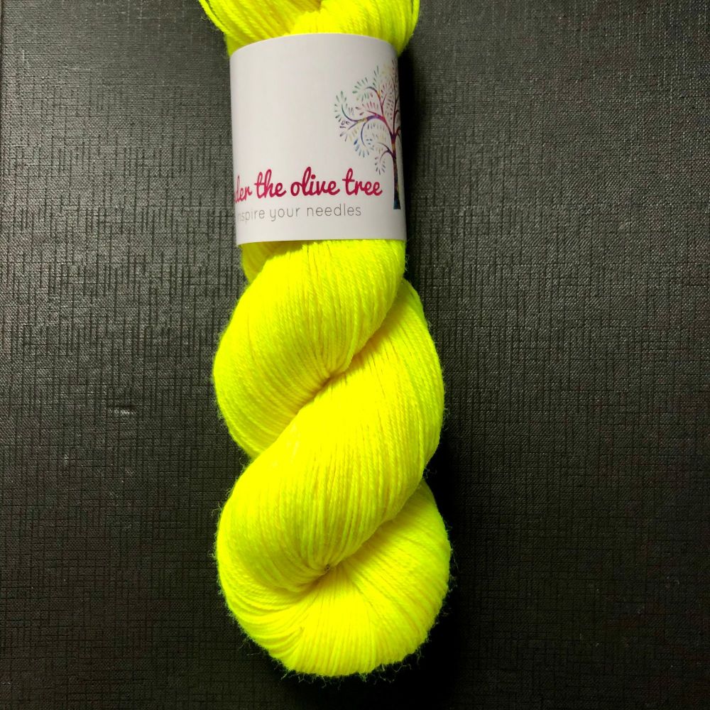 Neon yellow yarn