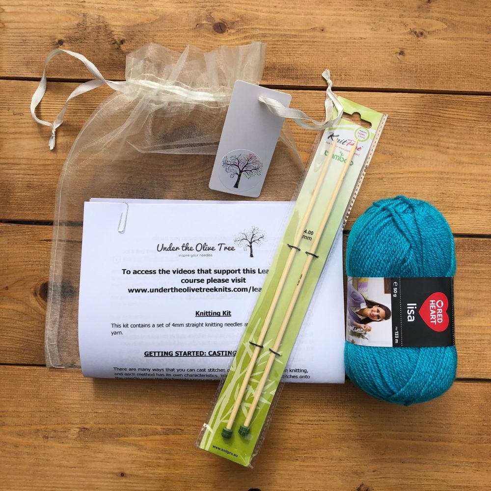Beginner Knitting Kit with Online Video Course