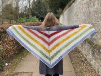 Shawl Knitting Pattern for 4 ply yarn - Stay Lucky