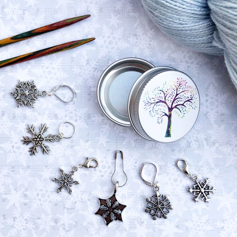Snowflake Stitch Markers - Choose your Clasps