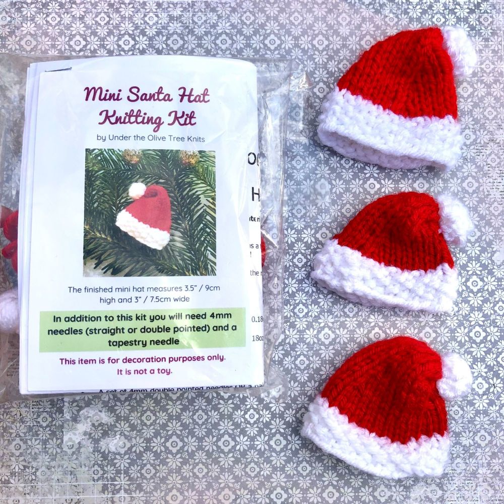 Mini Santa Hat - Knitting Kit 