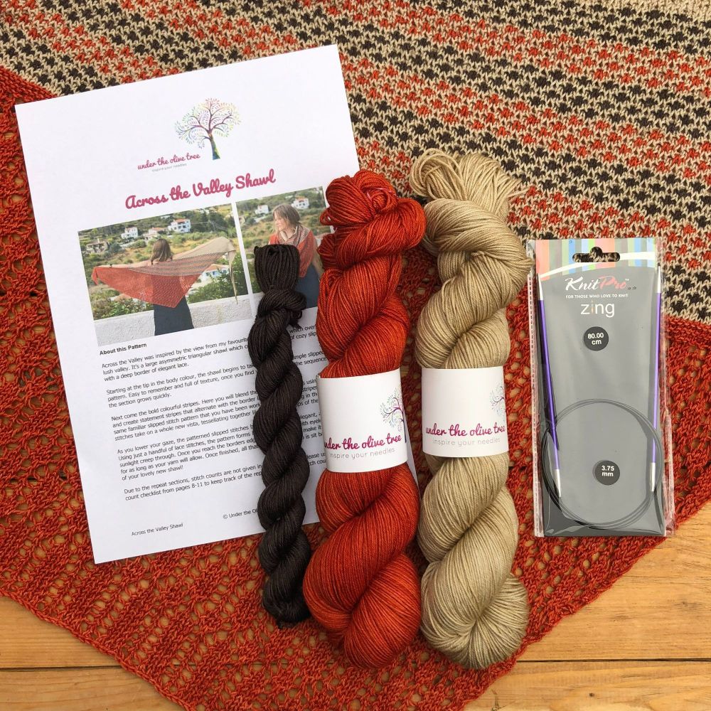 Shawl Knitting Kit - Across the Valley