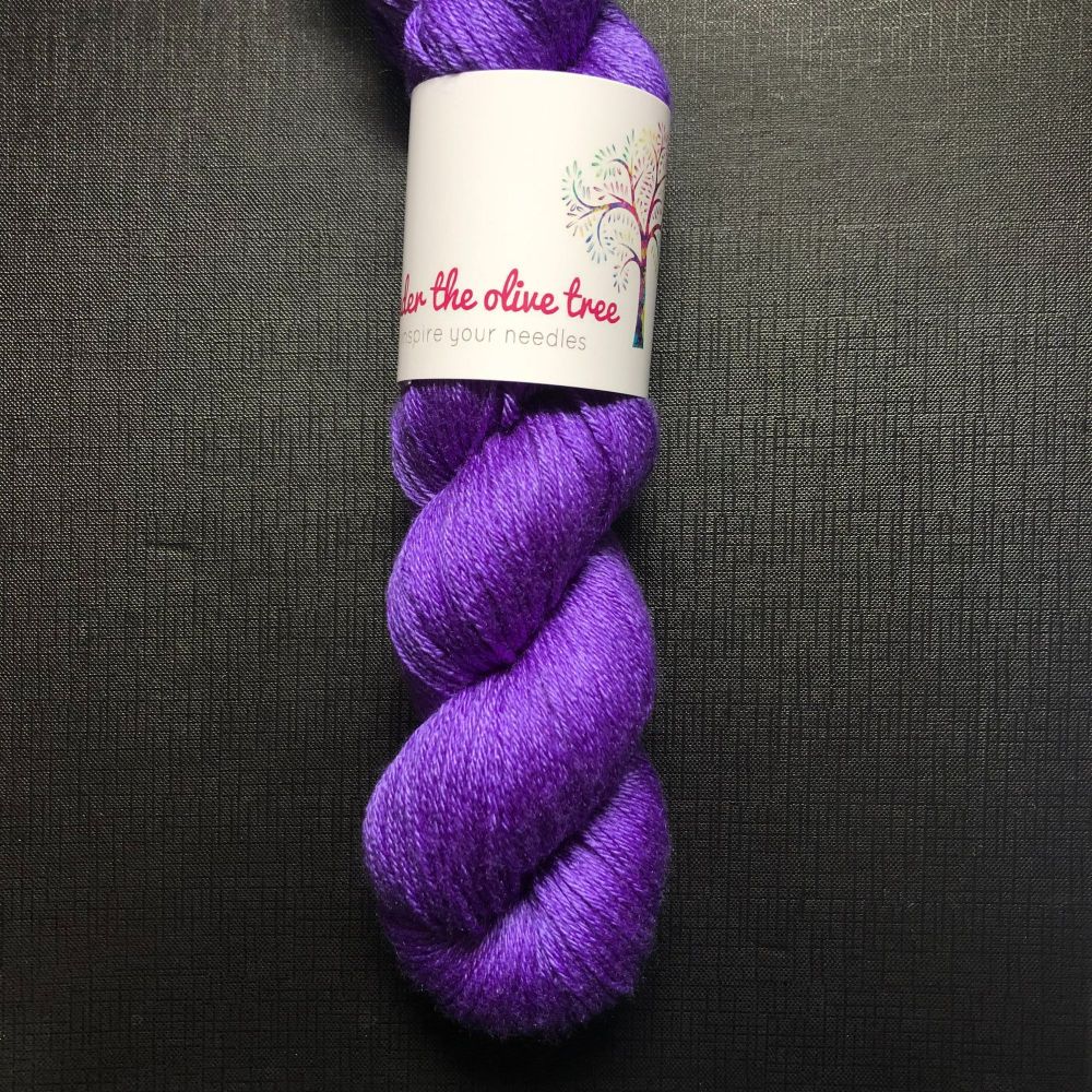 Bright purple yarn