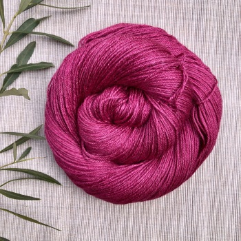 4 ply Silk and Bluefaced Leicester Yarn - Merlot (Dyed to Order)