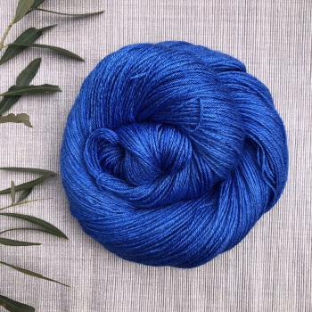 4 ply Silk and Bluefaced Leicester Yarn - Royal Blue (Dyed to Order)