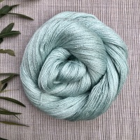 Light Blue Bluefaced Leicester and Silk Lace Yarn