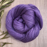 Lace Yarn - Bluefaced Leicester and Silk - Purple Velvet (Dyed to Order)