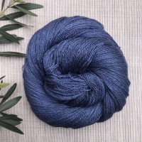 Navy Bluefaced Leicester and Silk Lace Yarn