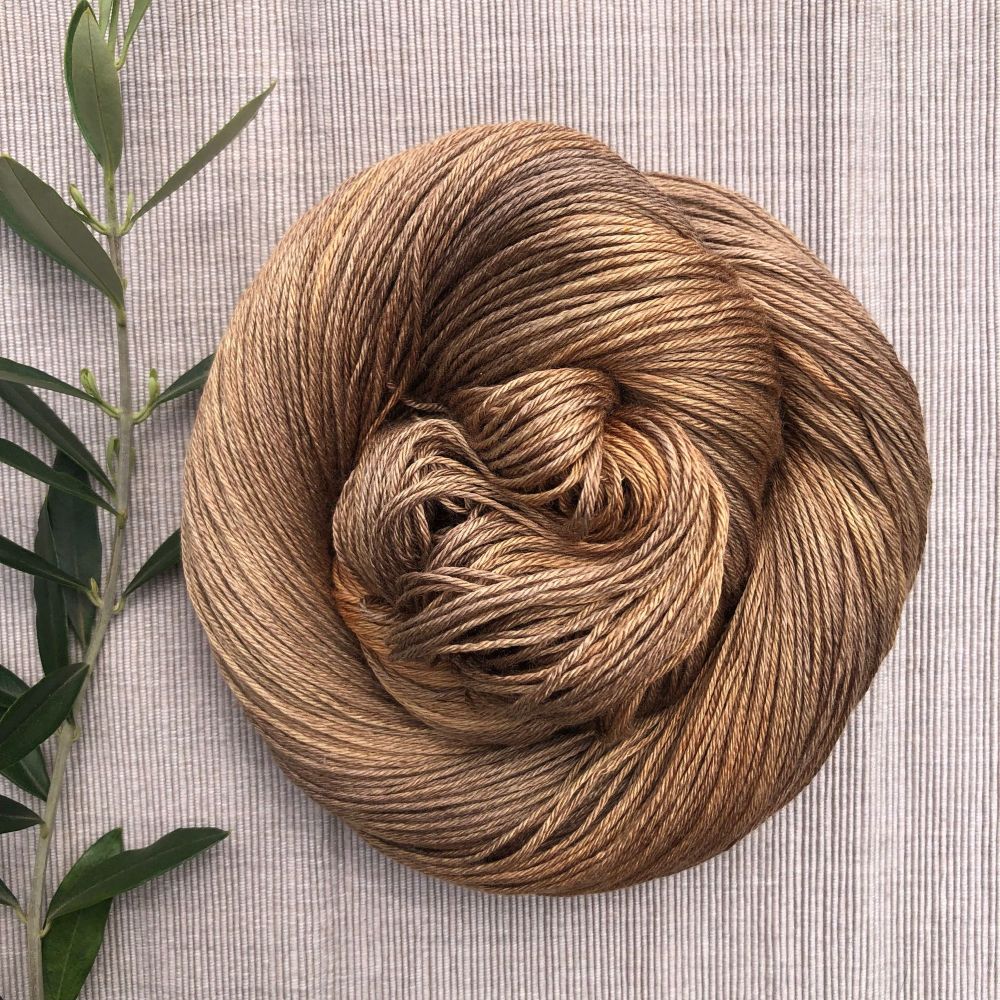 4 ply Silk and Merino Yarn - Shades of Caramel (Dyed to Order)