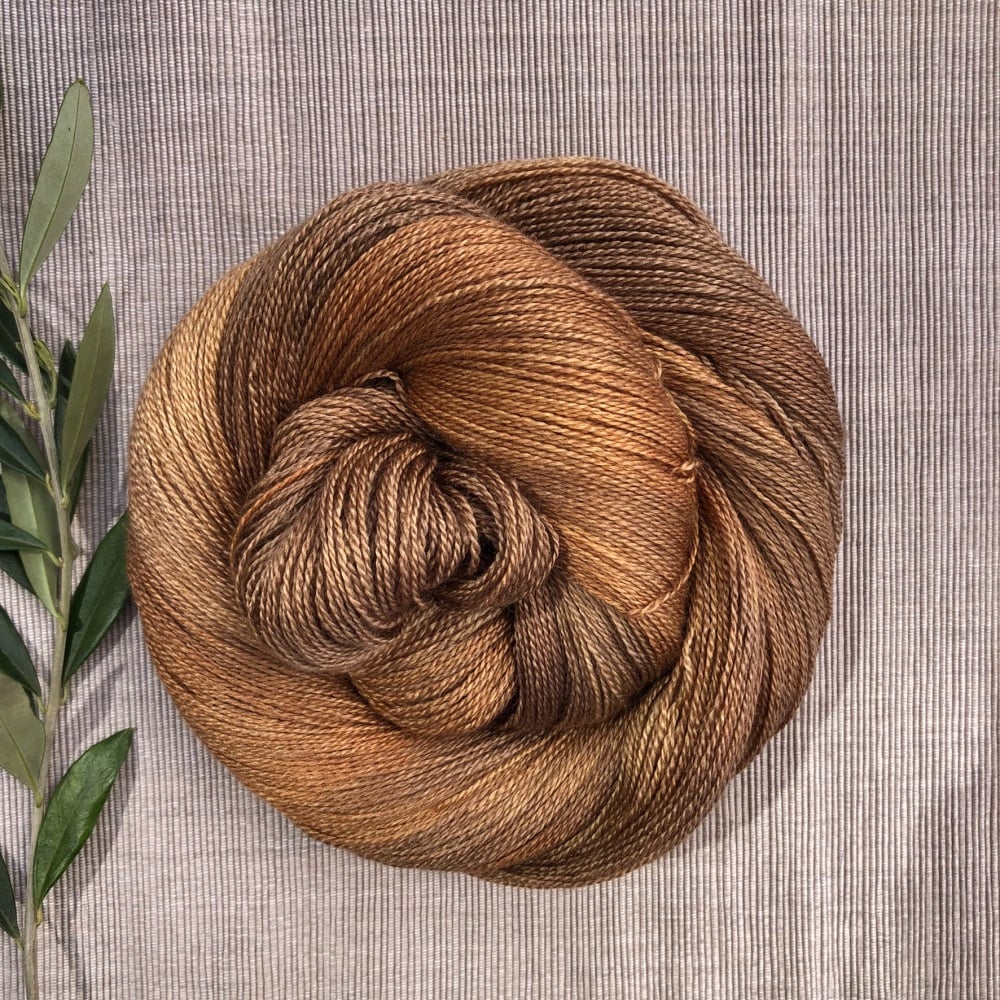 Peristera Lace - Shades of Caramel (Dyed to Order)