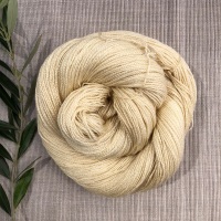 Ivory Bluefaced Leicester and Silk Lace Yarn