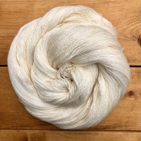Lace Yarn - Bluefaced Leicester and Silk - Undyed Yarn (Snow)