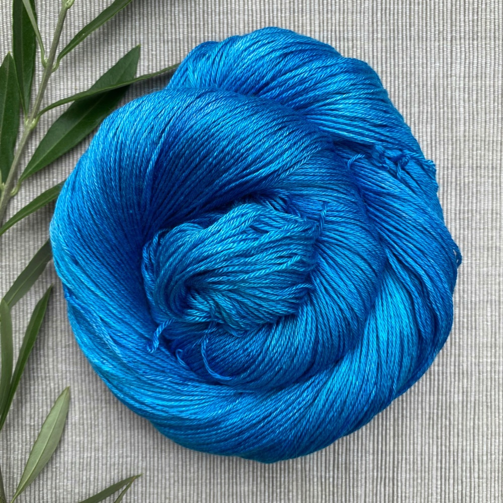4 ply Silk and Merino Yarn - Shades of Ocean (Dyed to Order)