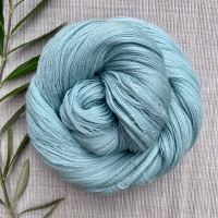 Light Blue Merino and Silk Lace Yarn