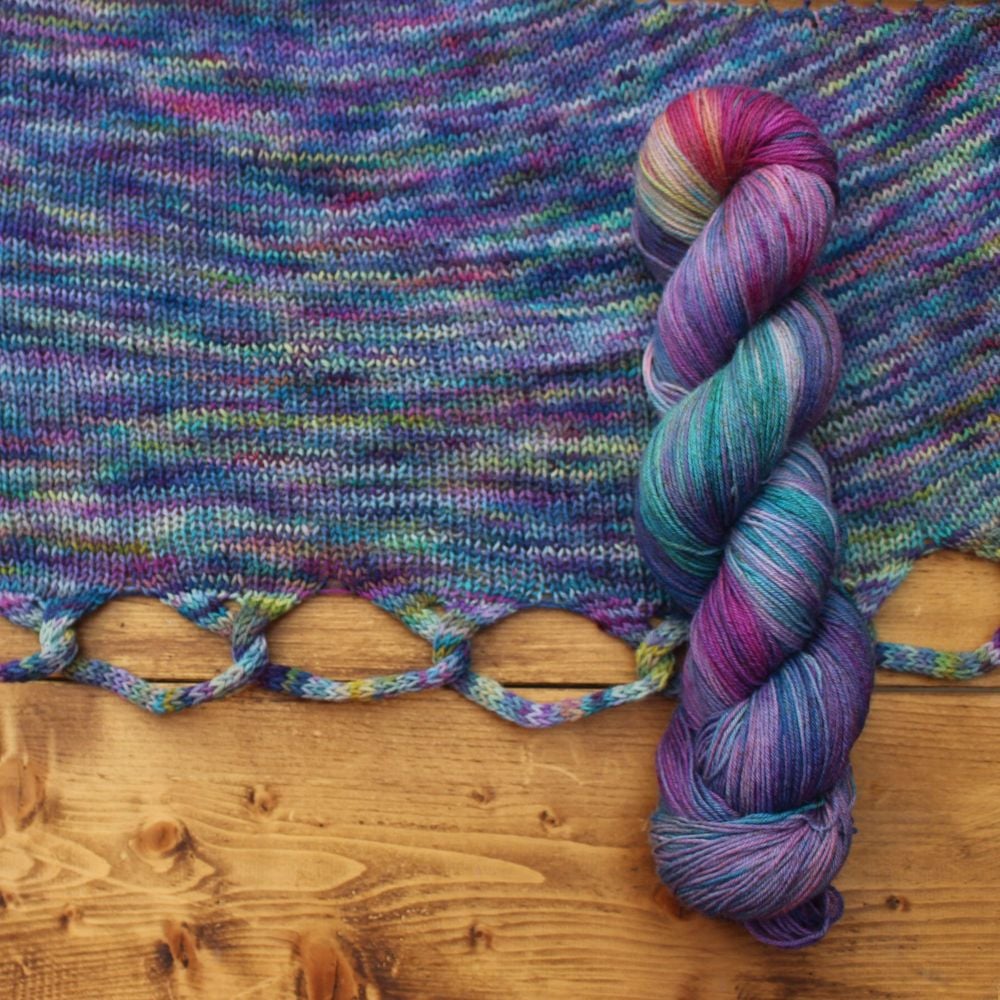 One Skein Shawl Knitting Kit - Chain Reaction (Choose Your Yarn)