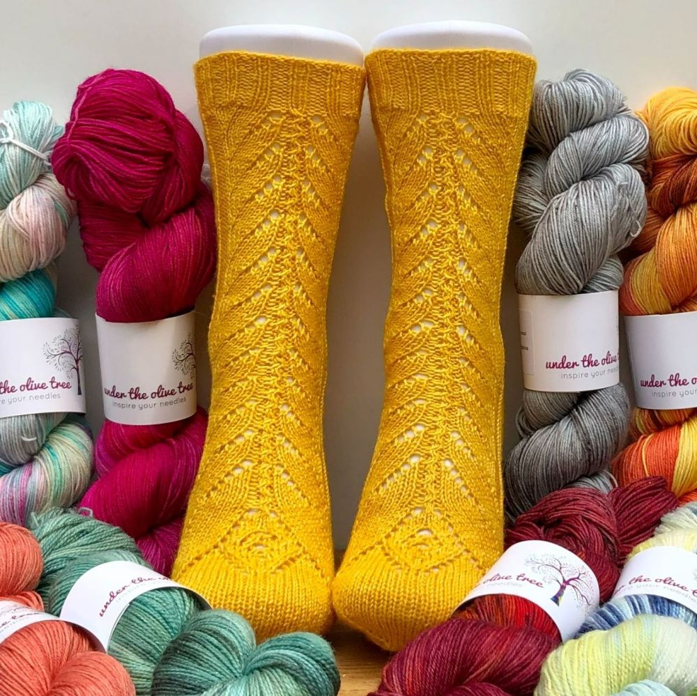 Sock Knitting Kit - Bud and Blossom  (Choose Your Yarn)